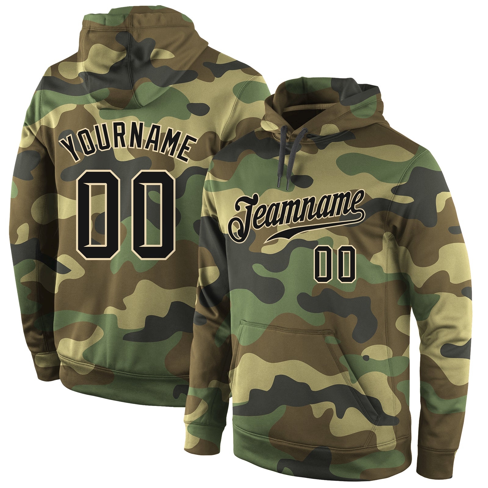 13 Custom Woodland Camouflage Hoodie - Image 1